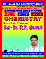 Er RK Anand Chemistry Classes in Boring Road, Patna